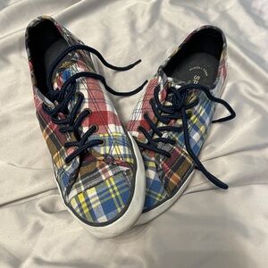 Sperry Plaid Top Sliders Sneakers Women’s size 9